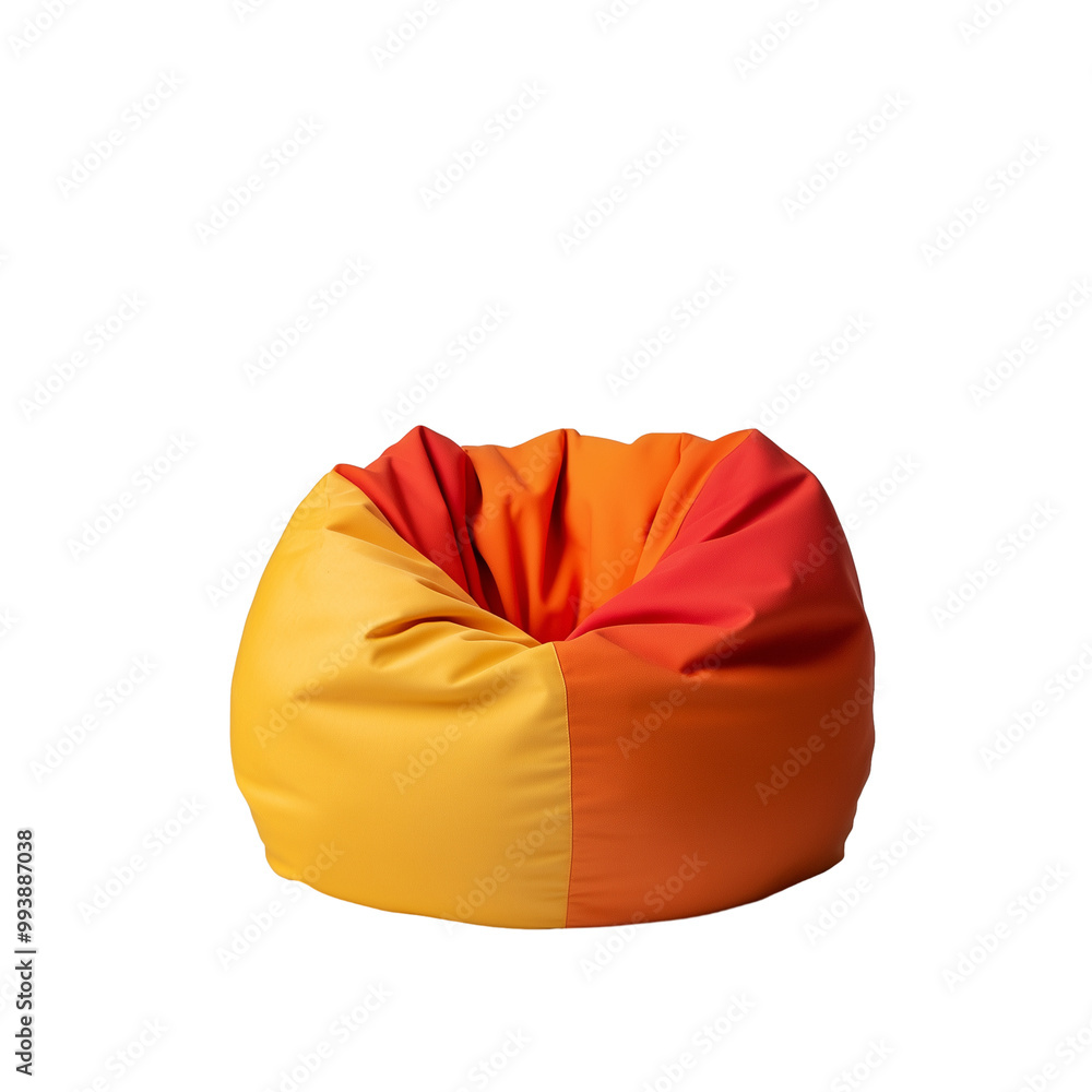 red yellow orange bean bag chair isolated on transparent background red yellow orange bean bag chair isolated on transparent background