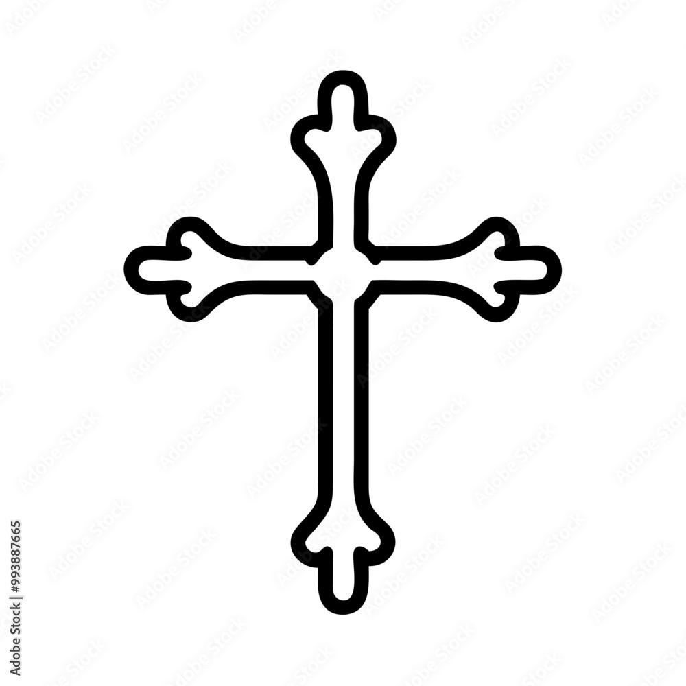Christian cross icon on transparent background for funeral services with simple design
Christian cross icon on transparent background for funeral services with simple design