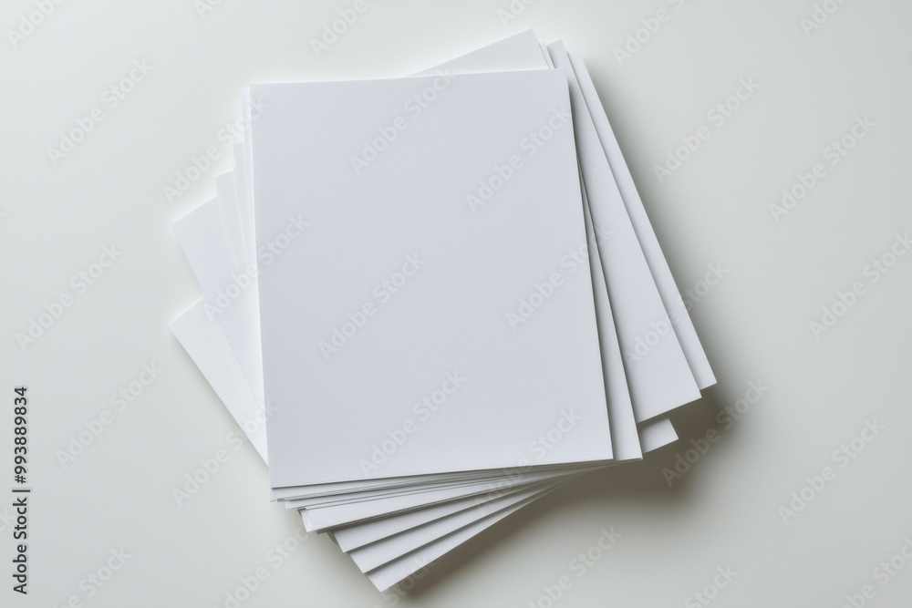 Blank A4 Stacked Paper Mockup isolated created with Generative AI Blank A4 Stacked Paper Mockup isolated created with Generative AI