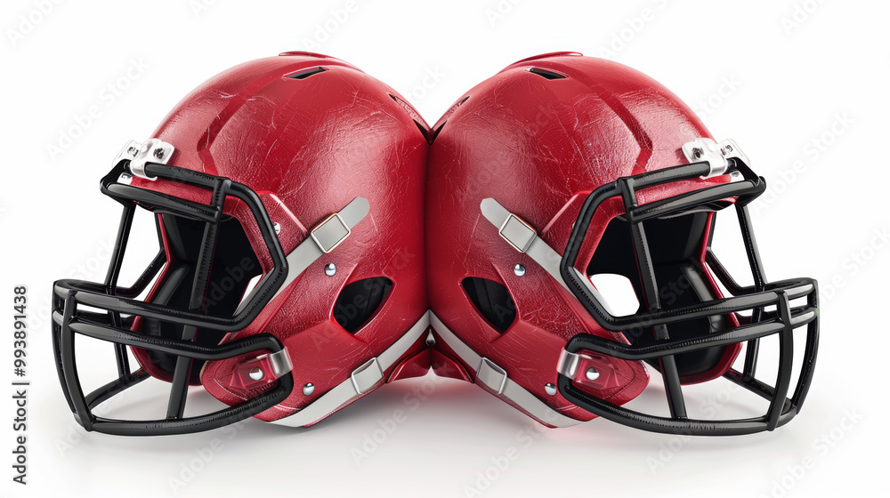 Shoulder pads for protection in contact sports like football isolated on white background Shoulder pads for protection in contact sports like football isolated on white background
