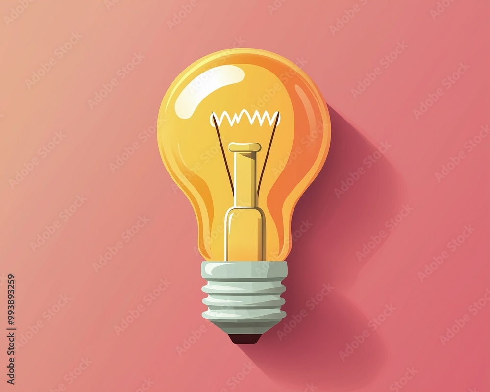 A bright and modern illustration of a light bulb on a pastel background, symbolizing ideas and innovation. A bright and modern illustration of a light bulb on a pastel background, symbolizing ideas and innovation.