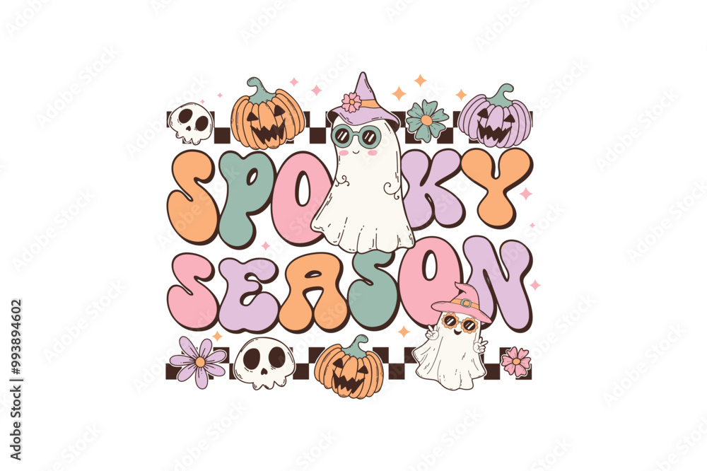Obraz premium Spooky season, Retro Halloween Sublimation T shirt design