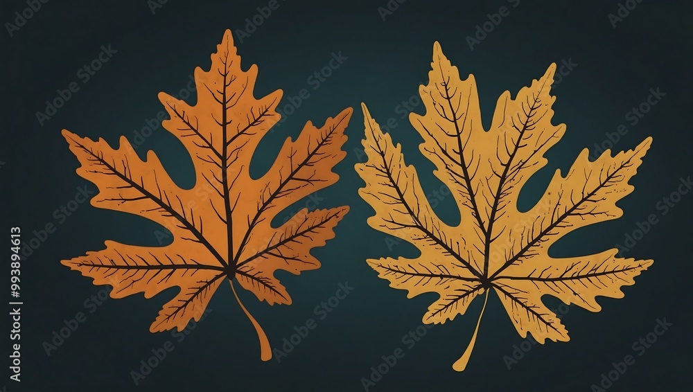 Oak leaf thin line vector design, perfect for artistic projects. Oak leaf thin line vector design, perfect for artistic projects.