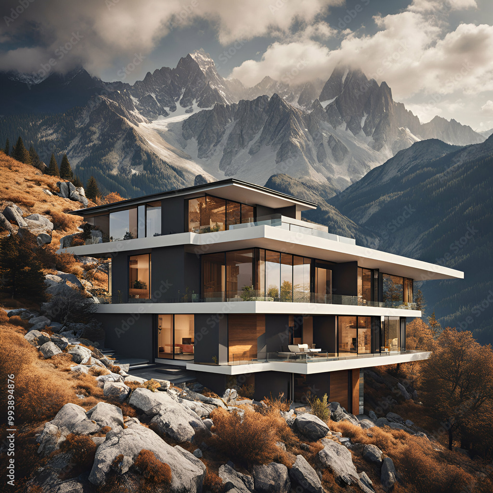 house in the mountains