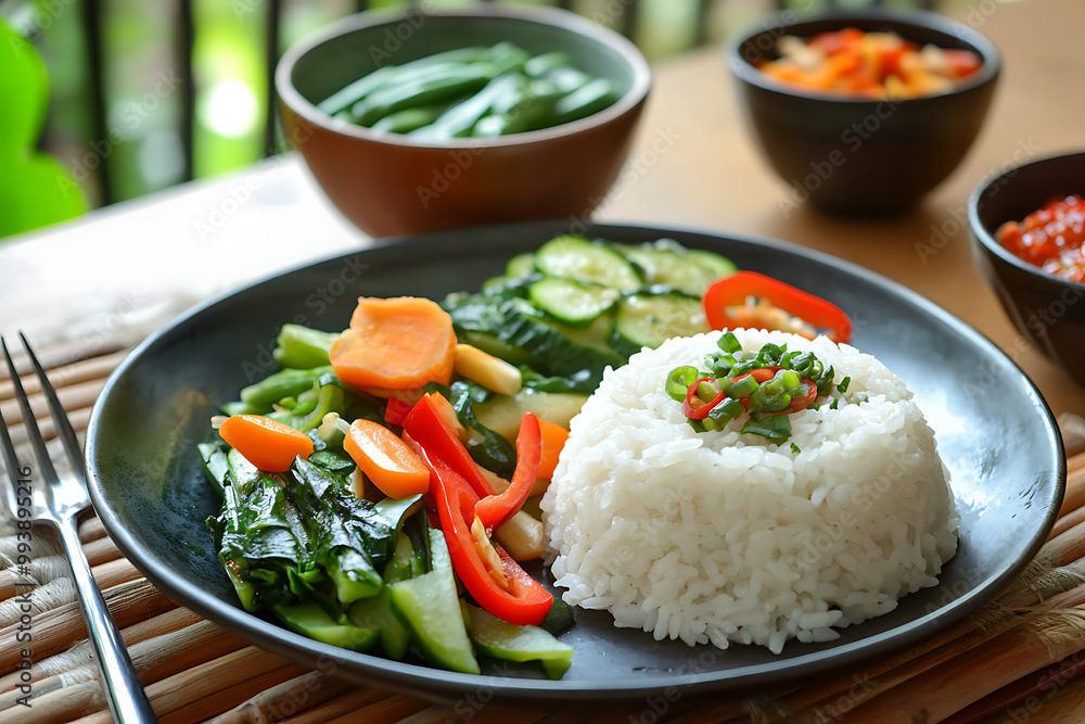 Simple Home-Cooked Meal: A modest yet nourishing meal made from basic ingredients like rice and vegetables, showing that nutritious food doesn’t require extravagance. Simple Home-Cooked Meal: A modest yet nourishing meal made from basic ingredients like rice and vegetables, showing that nutritious food doesn’t require extravagance.