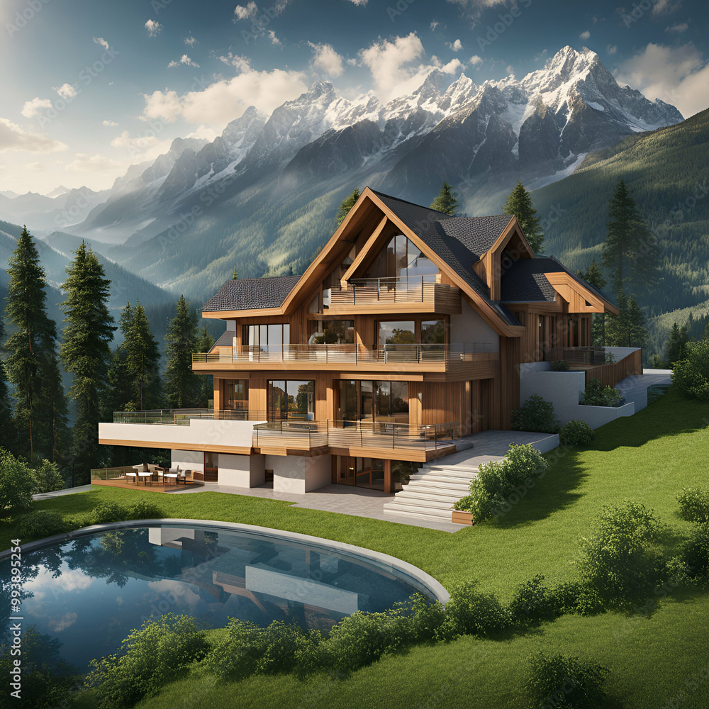house in the mountains
