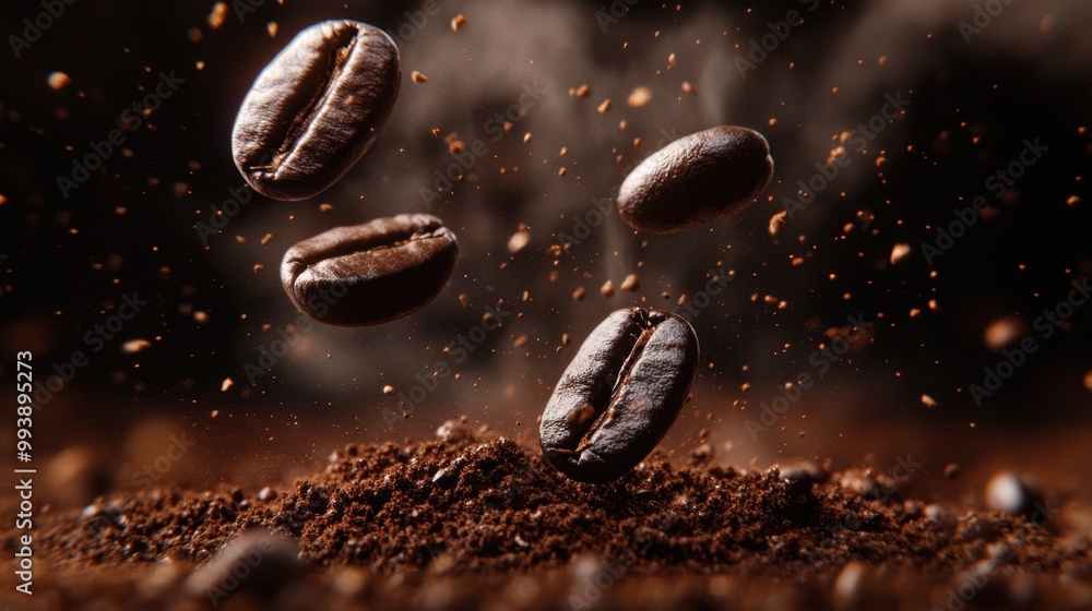 The Coffee Beans in Air The Coffee Beans in Air