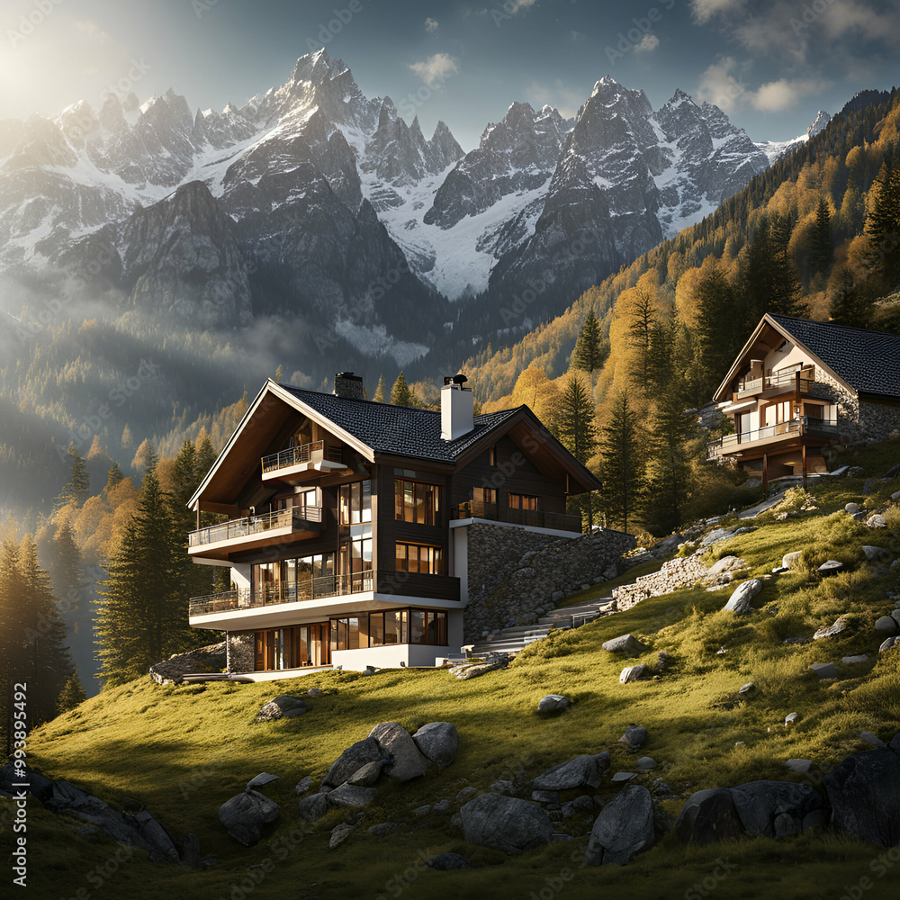 house in the mountains