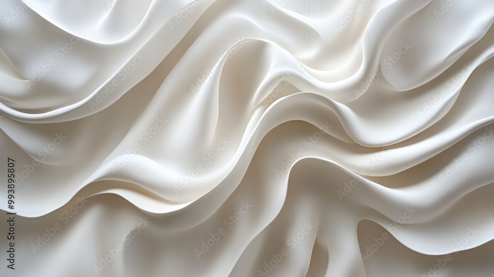Fototapeta premium The Elegance of White Waves: A Study in Abstract Texture