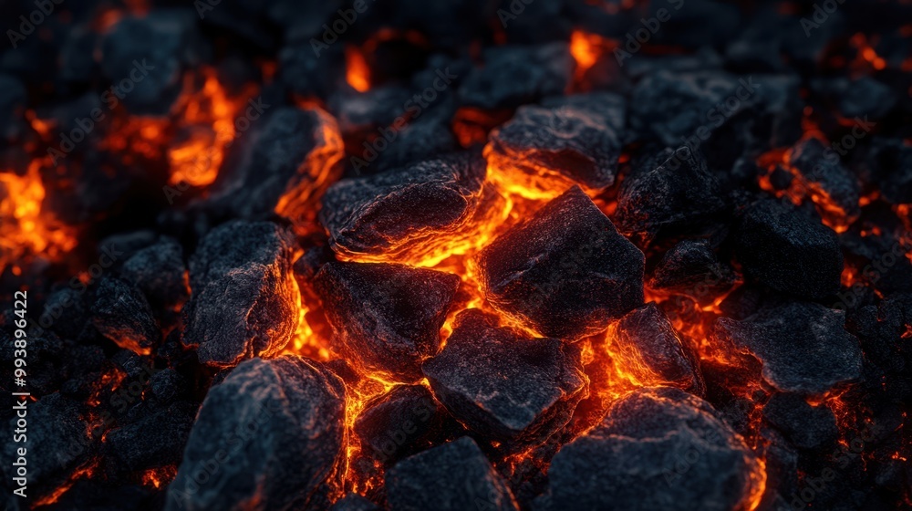 The Glowing Lava Rock Surface The Glowing Lava Rock Surface