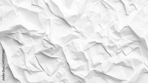 Wallpaper Mural The crumpled texture of white paper serves as a versatile background for various purposes. Torontodigital.ca