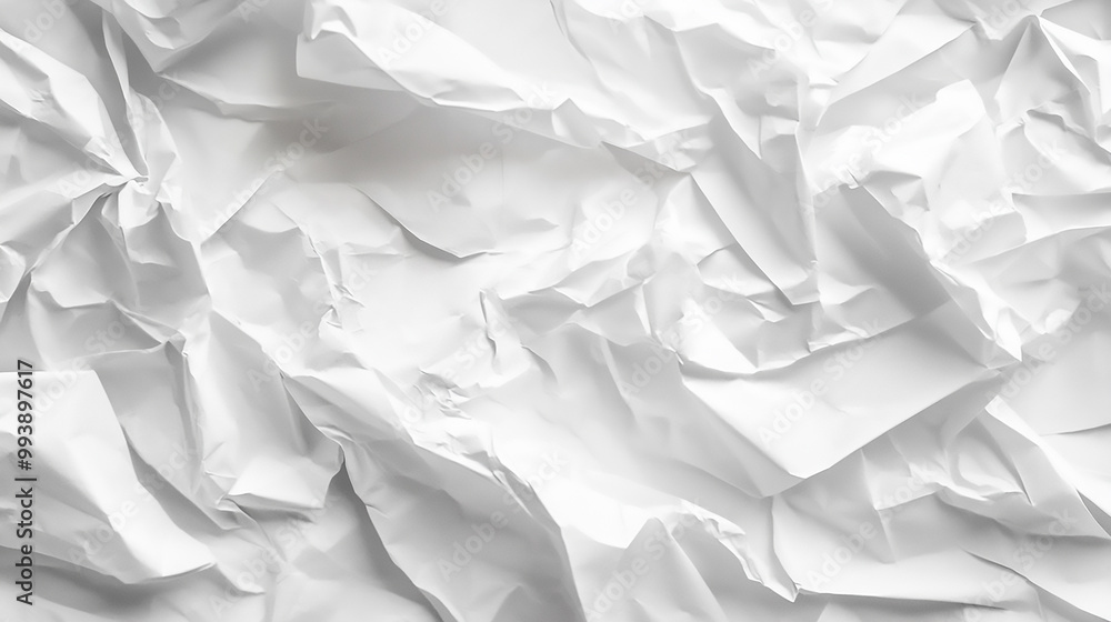 The crumpled texture of white paper serves as a versatile background for various purposes. The crumpled texture of white paper serves as a versatile background for various purposes.