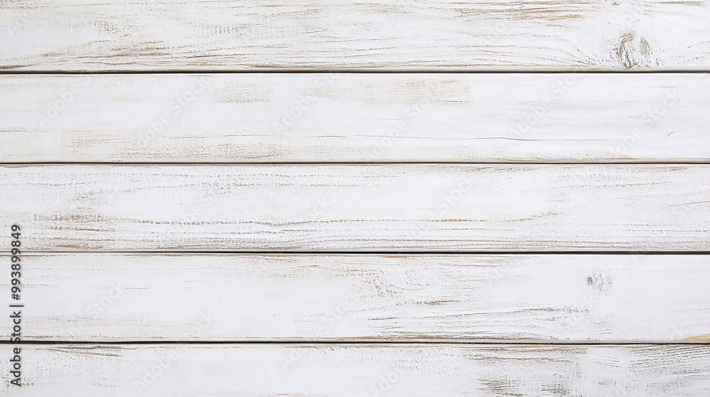 Naklejka premium Top view of a vintage white wooden table background Place for adding text or design 