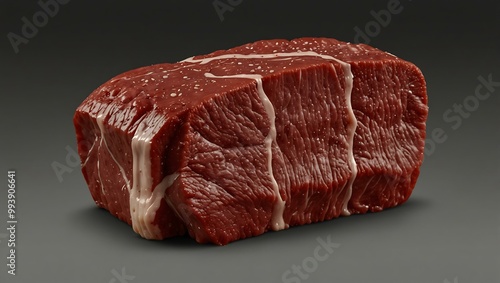 Raw beef meat collection, isolated on a transparent background.