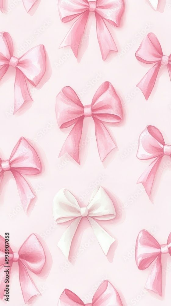 Set of Pink ribbon bow in watercolor style isolated on color background,Watercolor painting Coquette ribbon bow set,Hand drawing decorative bow elements vector illustration,copy space. Set of Pink ribbon bow in watercolor style isolated on color background,Watercolor painting Coquette ribbon bow set,Hand drawing decorative bow elements vector illustration,copy space.