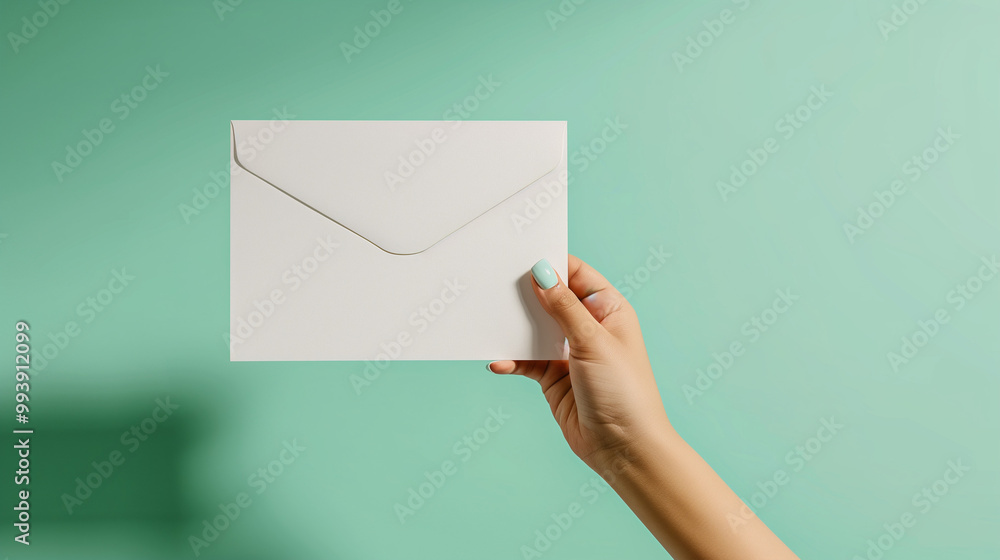 Fototapeta premium hand holding envelope