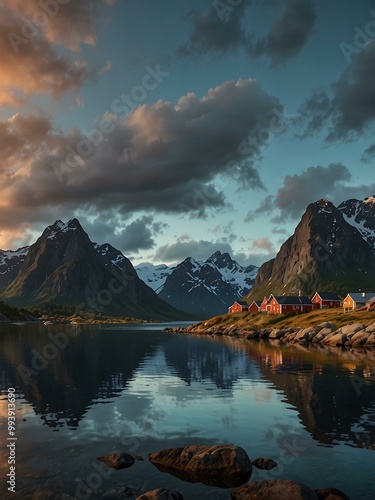 Wallpaper Mural Scenic views of Lofoten, Norway. Torontodigital.ca