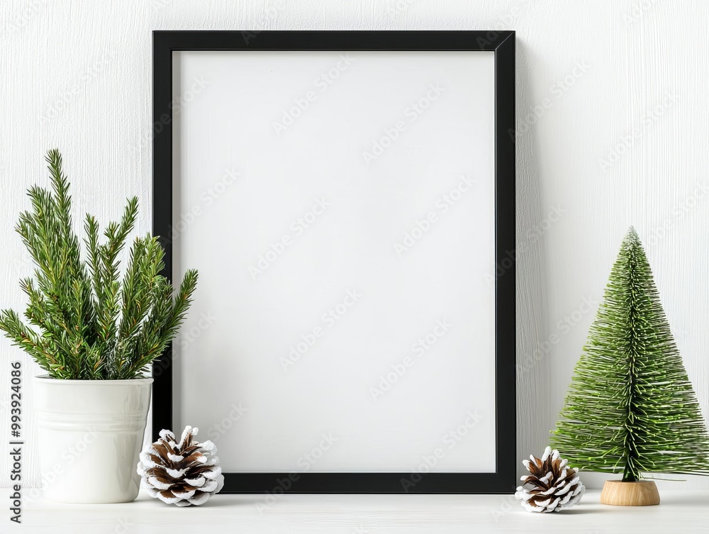 Black and white Christmas photo frame with a subtle metallic sheen, contemporary and chic holiday style, Christmas photo frame, modern holiday aesthetics Black and white Christmas photo frame with a subtle metallic sheen, contemporary and chic holiday style, Christmas photo frame, modern holiday aesthetics