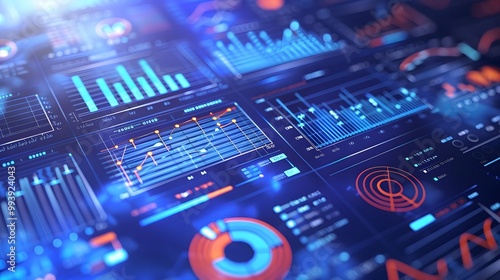 Illustrate a large industrial SCADA system controlling and monitoring a city's power grid, ensuring stable electricity distribution