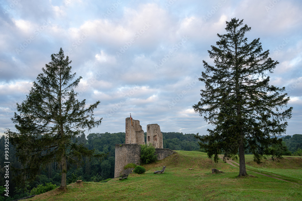Schoenecken castle ruin, Pruem, Germany Schoenecken castle ruin, Pruem, Germany