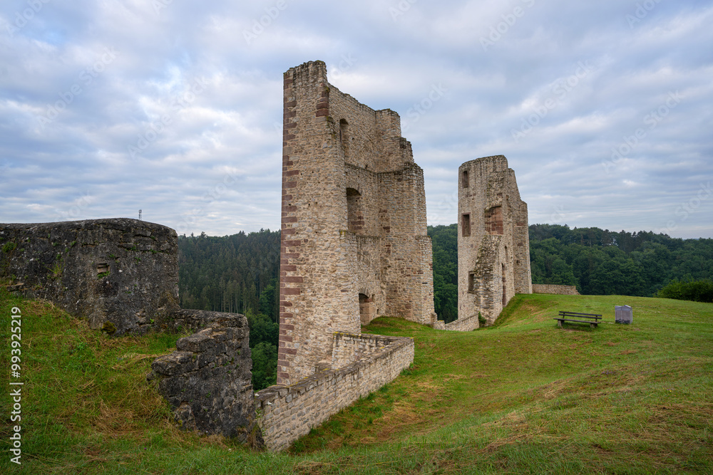 Schoenecken castle ruin, Pruem, Germany Schoenecken castle ruin, Pruem, Germany