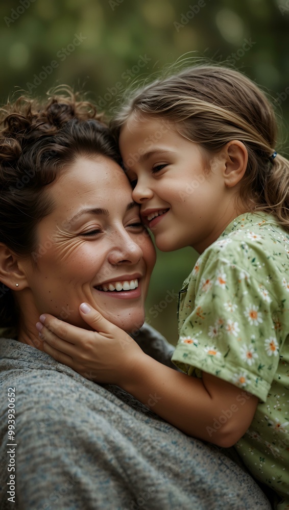 Sweet moment shared between a mother and daughter. Sweet moment shared between a mother and daughter.