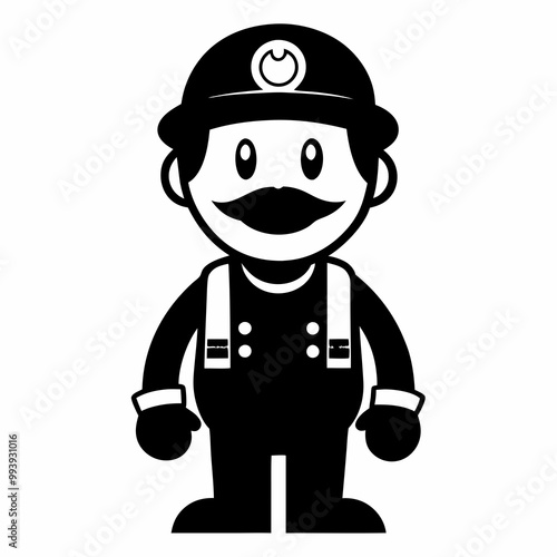 Plumber Black Vector silhouette