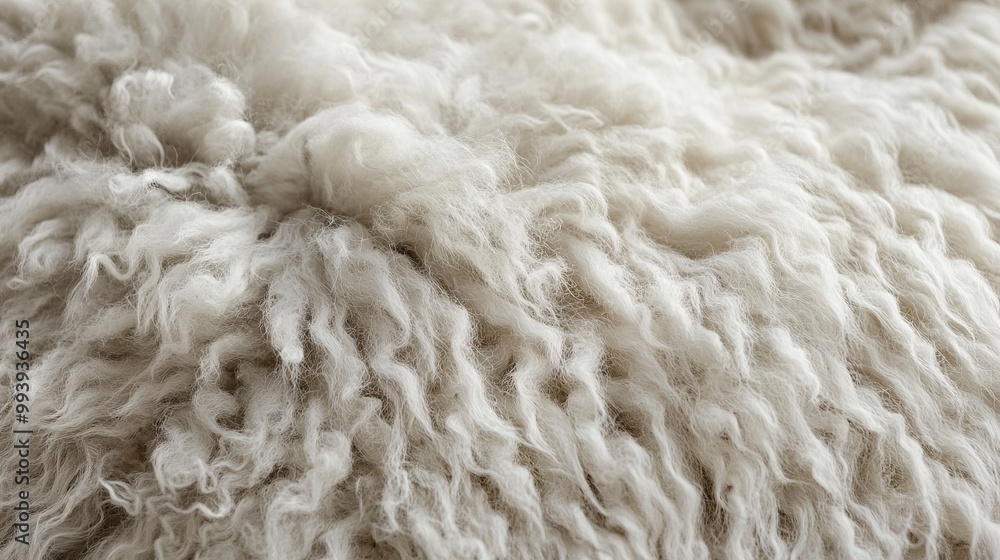 Close-Up of Soft White Sheep Wool Texture Close-Up of Soft White Sheep Wool Texture