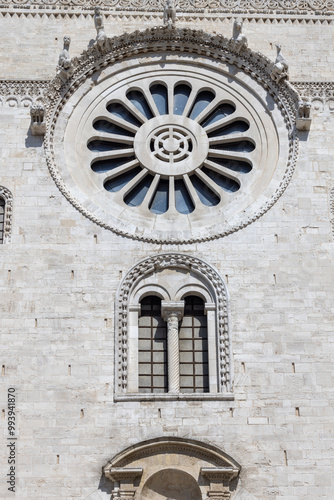 Obraz na płótnie Facade of medieval Bari Cathedral (Cathedral of Saint Sabinus), Bari, Italy, Apulia w salonie