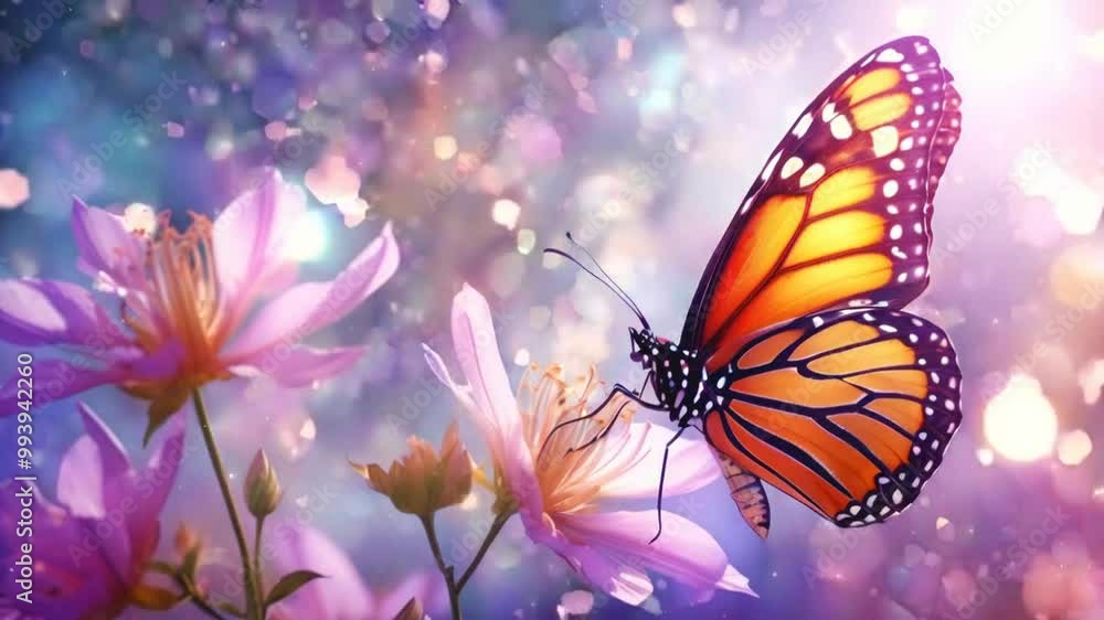 Abstract butterfly flower light background Abstract butterfly flower light background