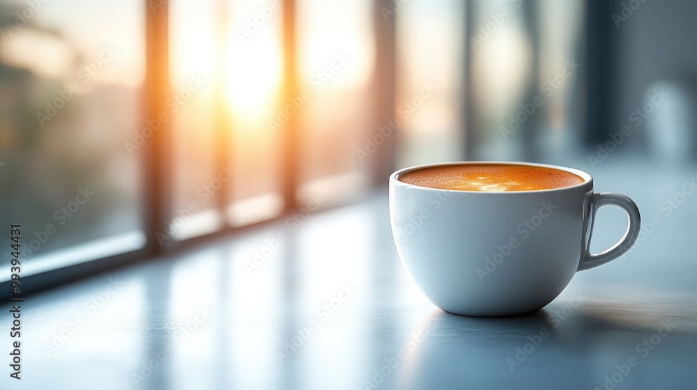 Minimalistic Coffee Cup on Plain White Surface for Modern Lifestyle and Design Inspiration Minimalistic Coffee Cup on Plain White Surface for Modern Lifestyle and Design Inspiration