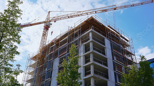 High rise building to the sky  building facade, low angle view of residential buildings
 photo