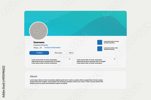 LinkedIn abstract modern banner mockup template, cover photo, profile banner mockup