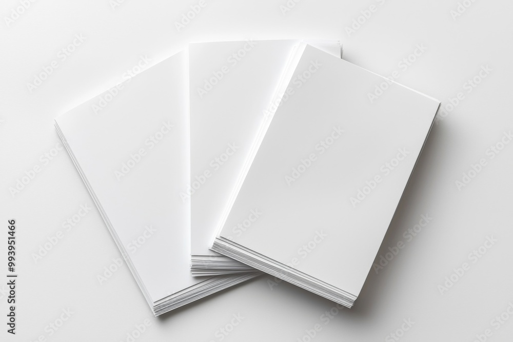 Blank A4 Stacked Paper Mockup isolated created with Generative AI Blank A4 Stacked Paper Mockup isolated created with Generative AI