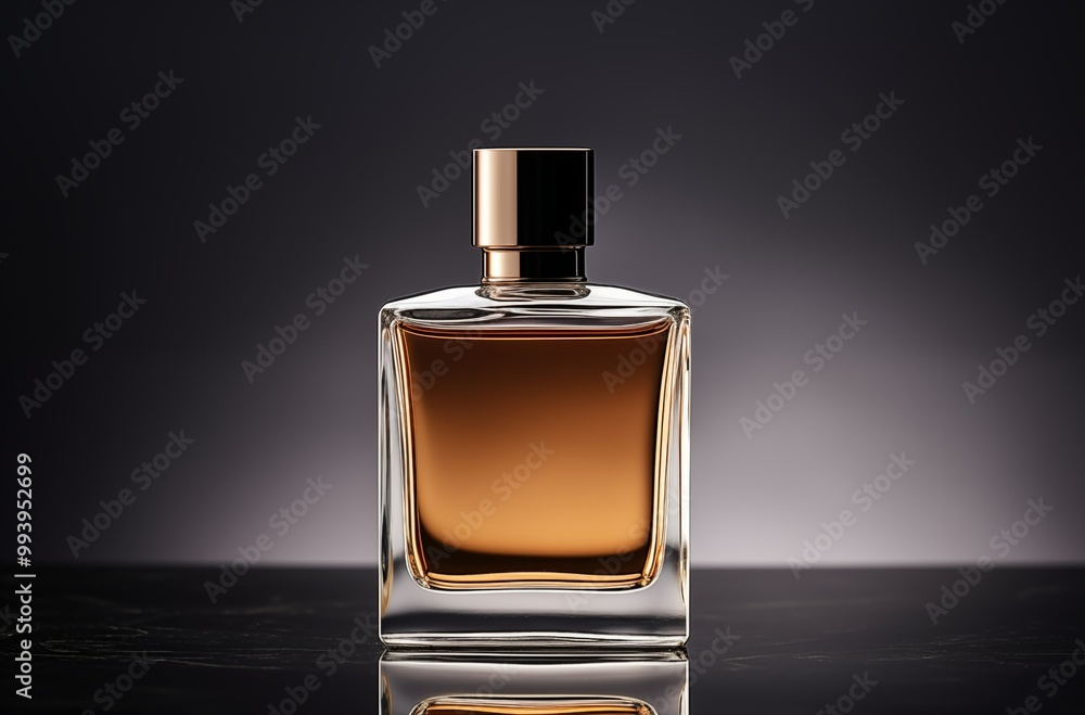 A beautifully designed perfume bottle resting on a table, showcasing its intricate details and luxurious appeal. A beautifully designed perfume bottle resting on a table, showcasing its intricate details and luxurious appeal.