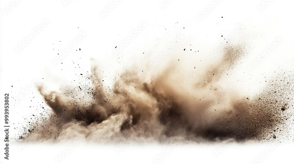 A dusty cloud on a clean white background
A dusty cloud on a clean white background