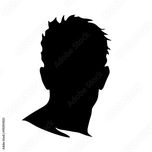 Shadowy Horror Face Silhouette – Vector Illustration for Chilling Visuals