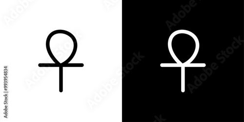 Ankh icon set vector illustration