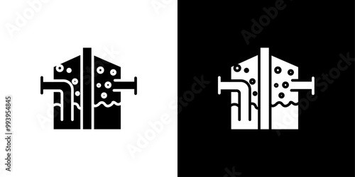 anaerobic digestion biomass icon set vector illustration