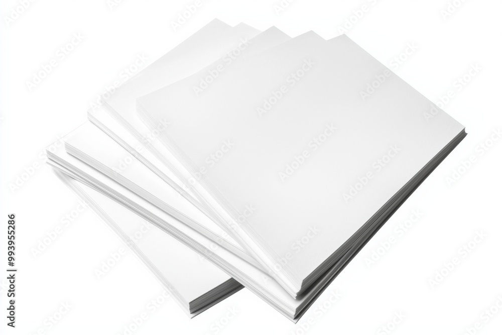 Blank A4 Stacked Paper Mockup isolated created with Generative AI Blank A4 Stacked Paper Mockup isolated created with Generative AI