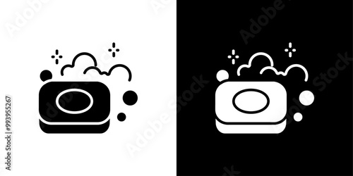 Bubbles and foam icon (2) set vector illustration