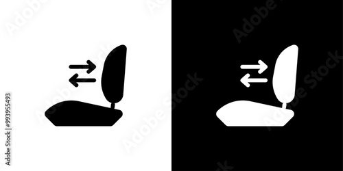 Car seat adjustment icon set vector illustration