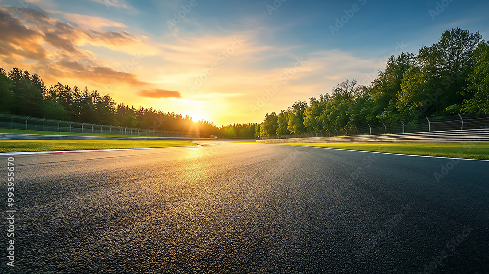 Bright sunrise illuminating winding road symbolizing new beginning.
Bright sunrise illuminating winding road symbolizing new beginning.