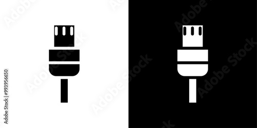 ethernet cable plug icon set vector illustration