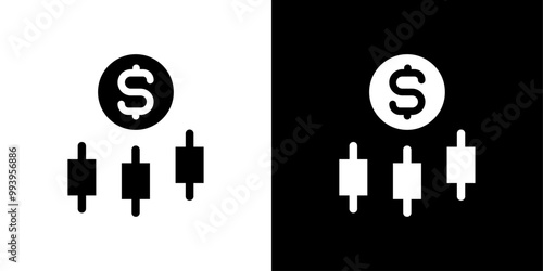 Forex stock market icon set vector illustration