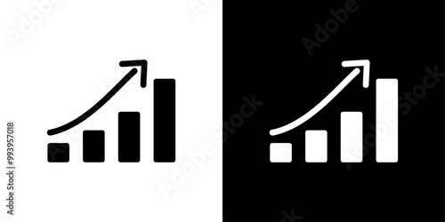 growth business icon set vector illustration