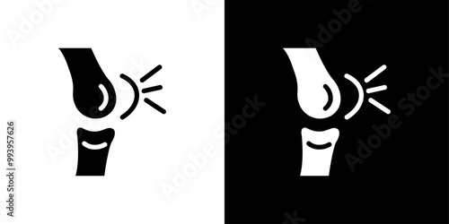 Knee pain icon set vector illustration