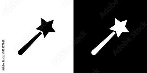 magic wand icon set vector illustration photo