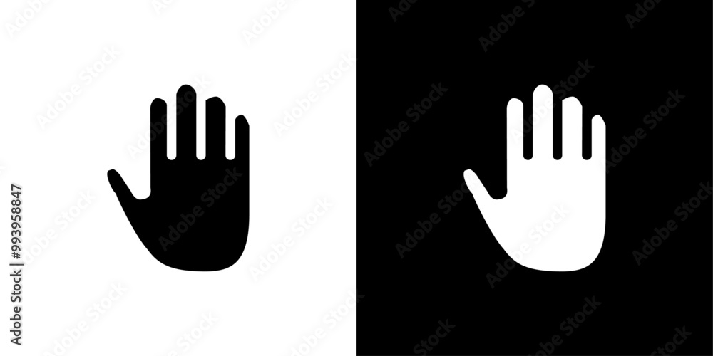Raised Hand icon set vector illustration Raised Hand icon set vector illustration