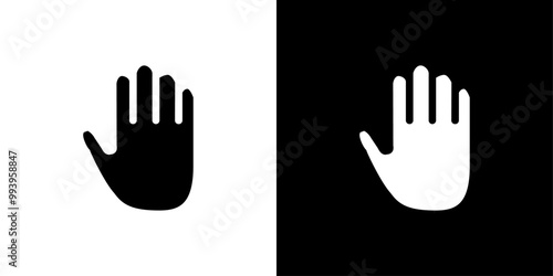 Raised Hand icon set vector illustration